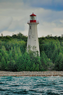 Great Dusk Island light station tower - Copyright 2015 Terry Pepper