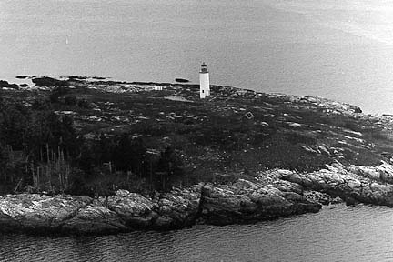 Aerial view of Franklin Island - Copyright 1950 USCG